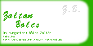 zoltan bolcs business card
