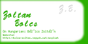 zoltan bolcs business card